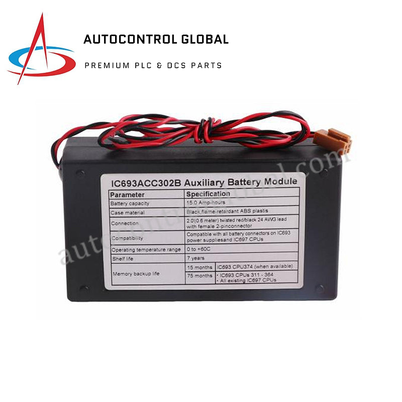 Série 90-30 IC693ACC302 GE Fanuc Pack de batterie auxiliaire