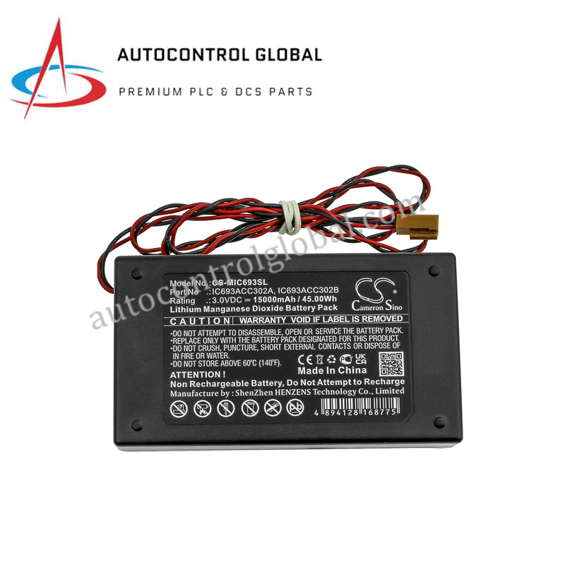 IC693ACC302B | GE Fanuc | Batería de Respaldo de Litio de 15000mAh