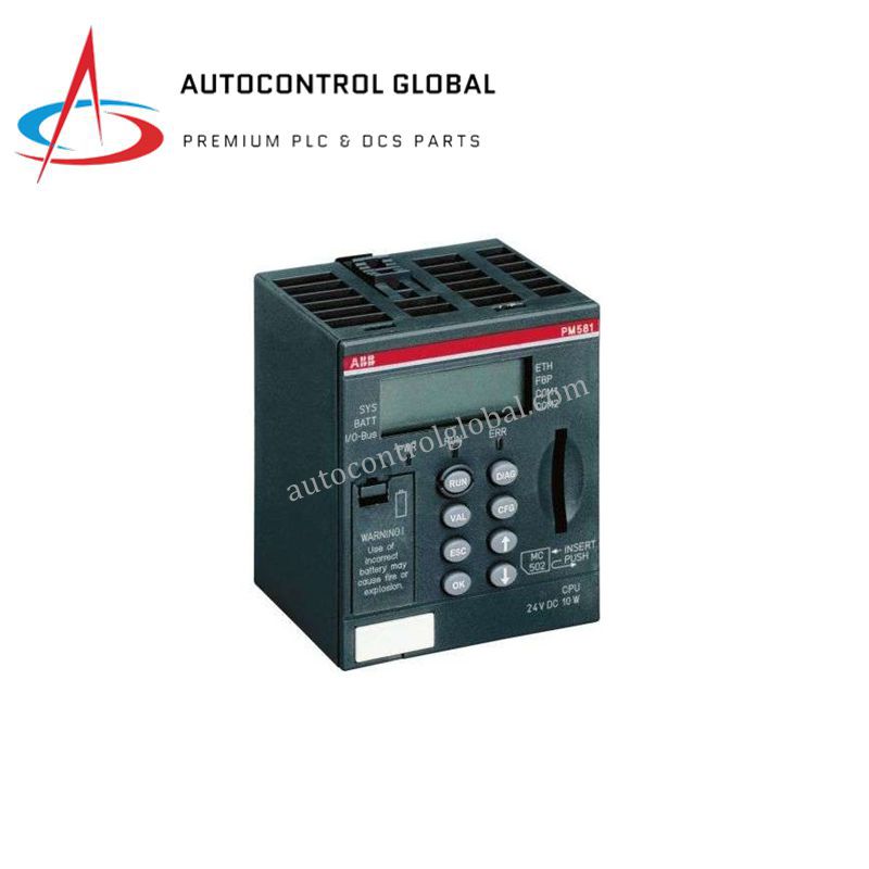 ABB PM581‑ETH | AC500 Series PLC CPU with Network Capability