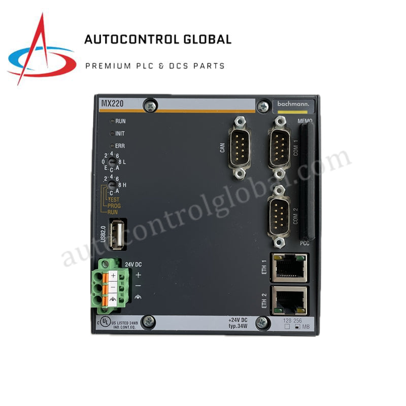 MX220/2G | Bachmann | 2-Module breite PLC-CPU mit Netzteil